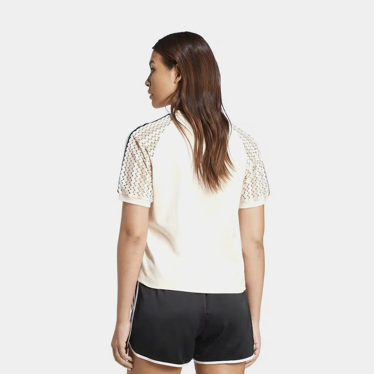 Summer Glow Cali 3 Stripes Womens Short Sleeve Shirt (Wonder White)