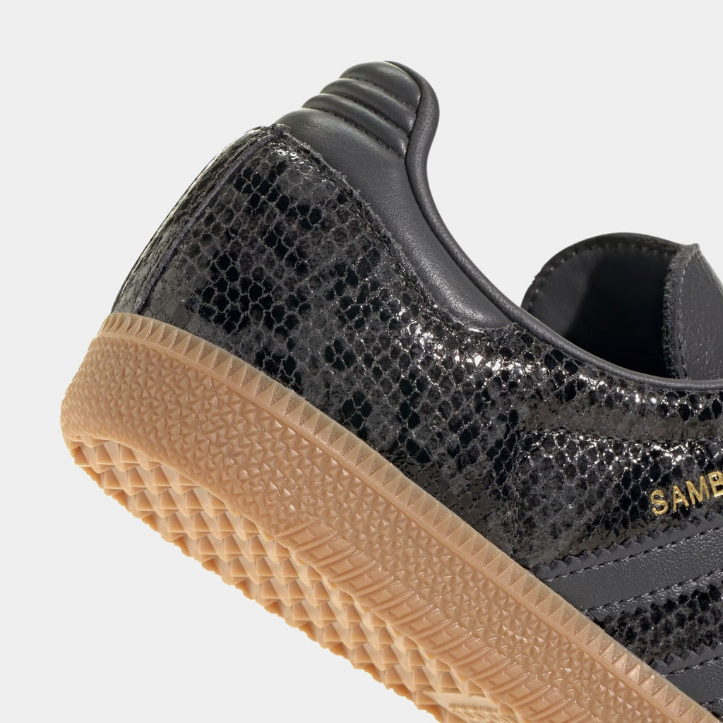 Samba OG Faux Snakeskin Womens Lifestyle Shoes (Black/Gum)