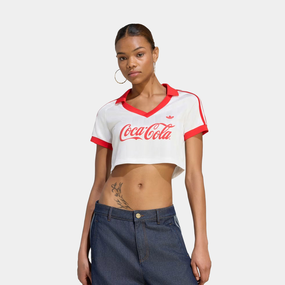Coca Cola Cropped Womens Jersey (Core White)