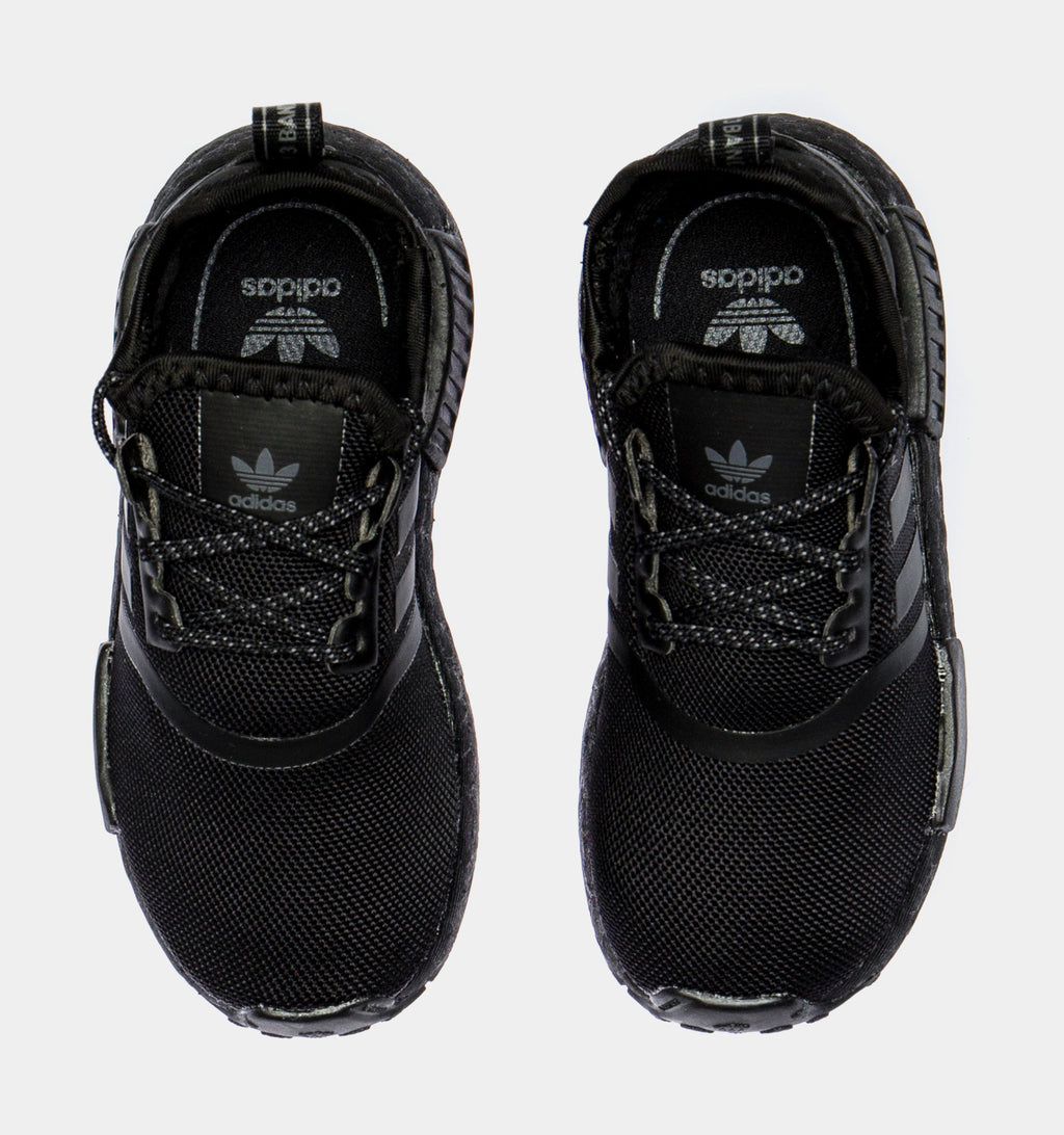 NMD R1 Infant Toddler Running Shoe (Black)