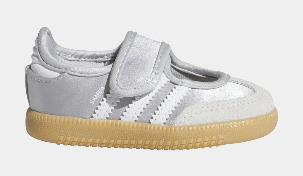 Samba Jane Infant Toddler Lifestyle Shoes (Silver Metallic/Cloud White/Gum)