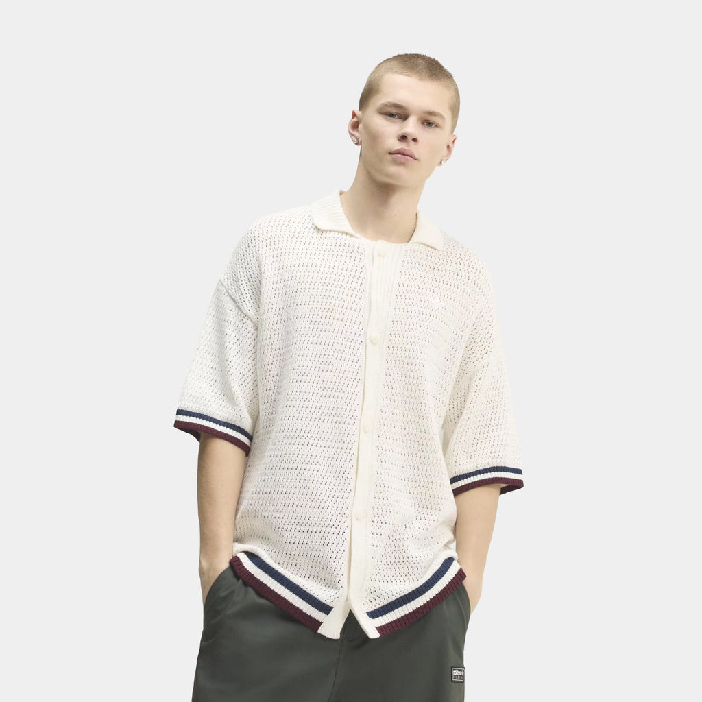 Crochet Mens Jersey (Cloud White)