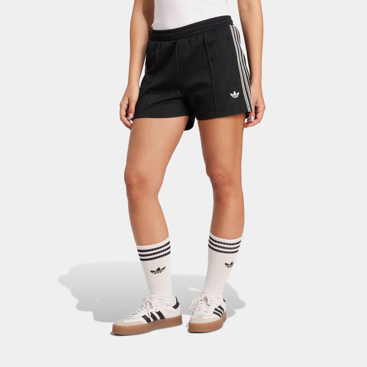 Summer Glow Classic Womens Shorts (Black/Beige)