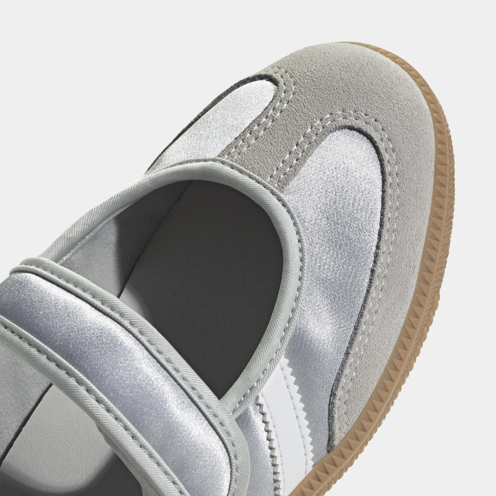 Samba Jane Grade School Lifestyle Shoes (Silver Metallic/Cloud White/Gum)