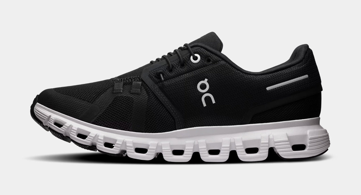 Cloud 6 Womens Running Shoes (Black/White)