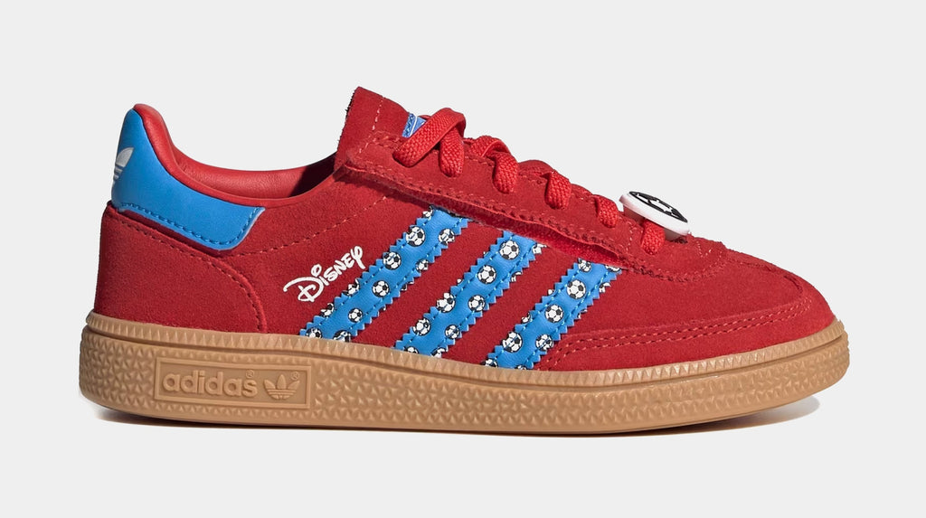 Disney Handball Spezial Comfort Closure Elastic Lace Preschool Lifestyle Shoes (Red/Lucid Ray Blue/Gum)