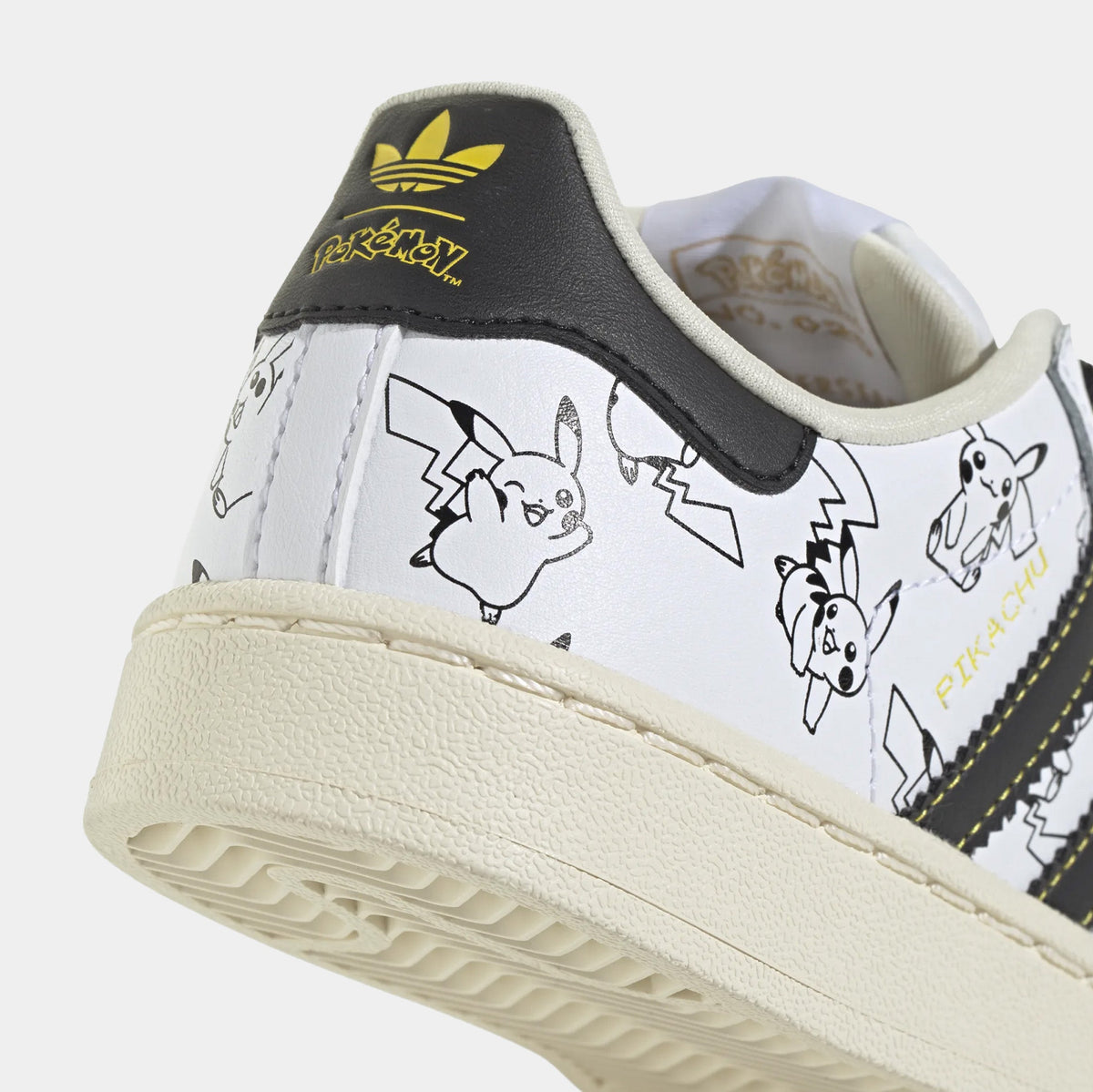 Pokemon x Adidas Superstar II Pikachu Preschool Lifestyle Shoes (Cloud White/Core Black/Gold Metallic)