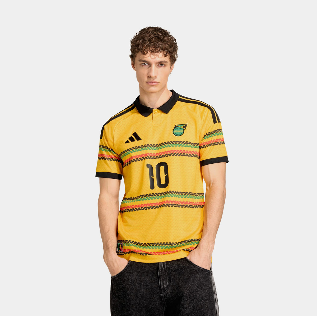 Jamaica 26 x Bob Marley Home Marley 10 Mens Jersey (Bold Gold)