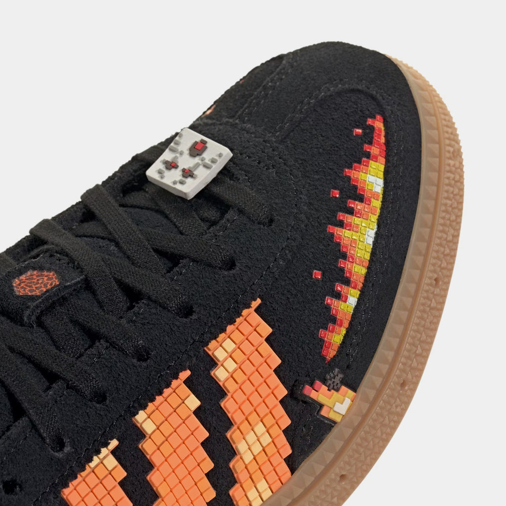 Minecraft Handball Spezial Grade School Lifestyle Shoes (Core Black/Pure Orange/Cloud White)