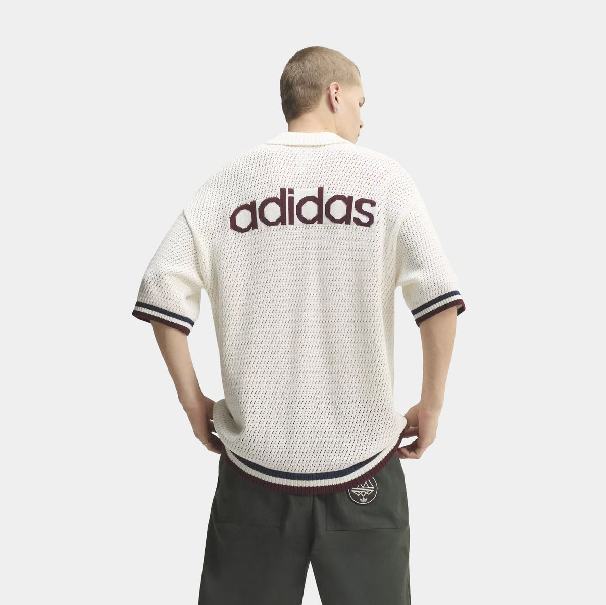 Crochet Mens Jersey (Cloud White)