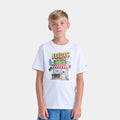 Shoe Shop Graphic Grade School Short Sleeve Shirt (White)