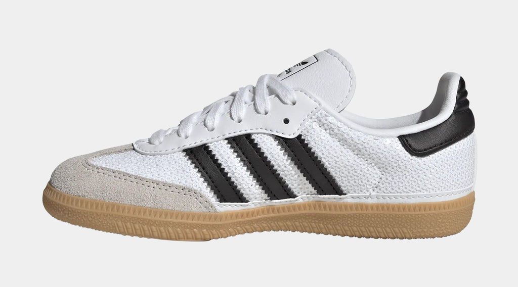 Samba OG Sequin Preschool Lifestyle Shoes (Cloud White/Core Black/Grey One)