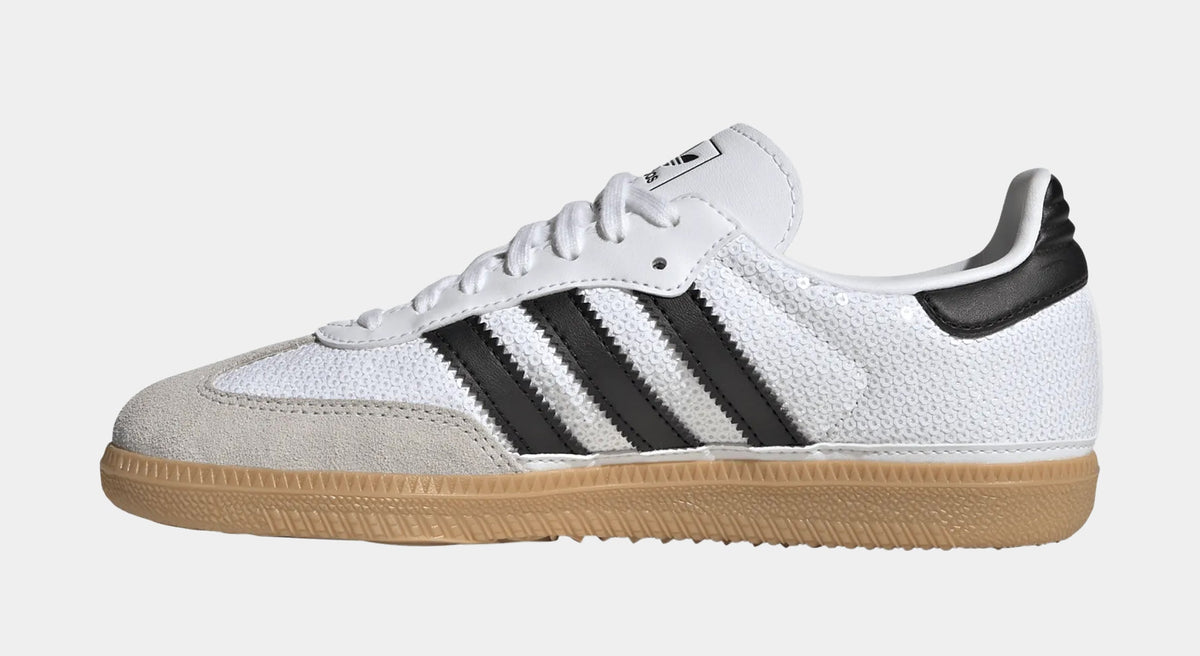 Samba OG Sequin Grade School Lifestyle Shoes (Cloud White/Core Black/Grey One)