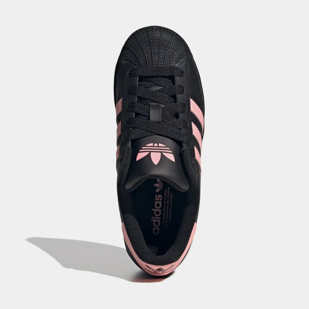 Superstar II Grade School Lifestyle Shoes (Black/Pink/Black)