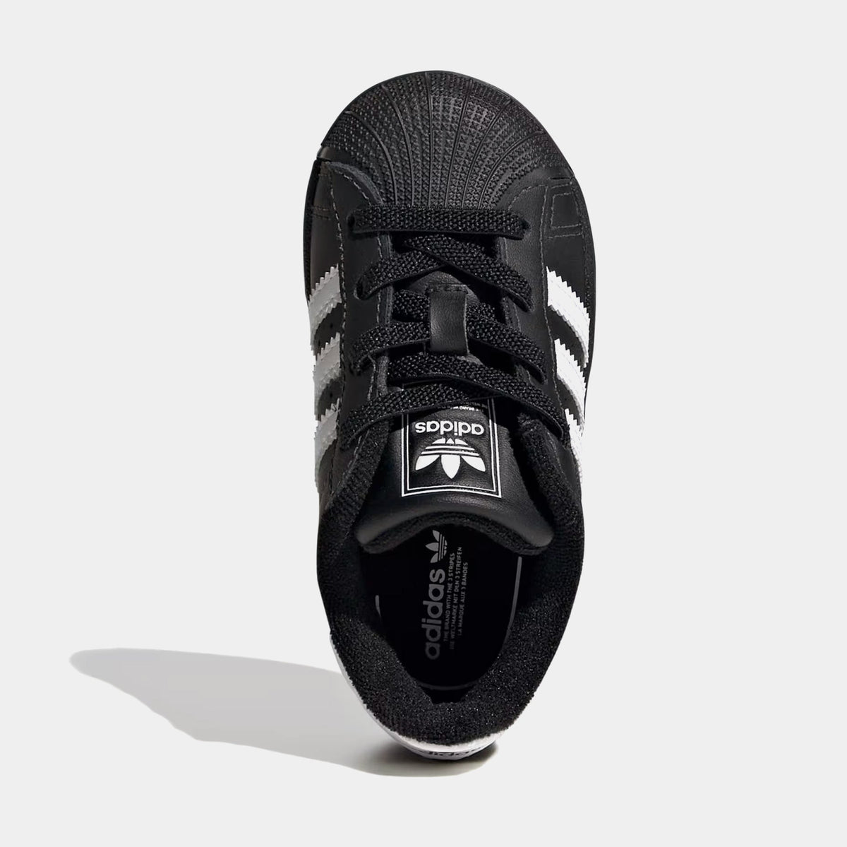 Superstar II Elastic Lace Infant Toddler Lifestyle Shoes (Core Black/Cloud White/Core Black)