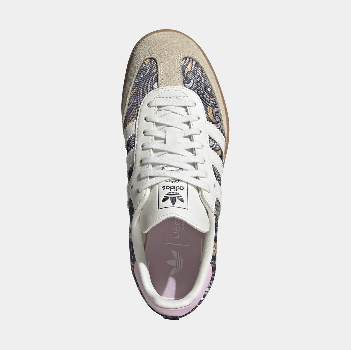 Liberty Samba OG Grade School Lifestyle Shoes (Core White/Orchid Fusion/Gum)