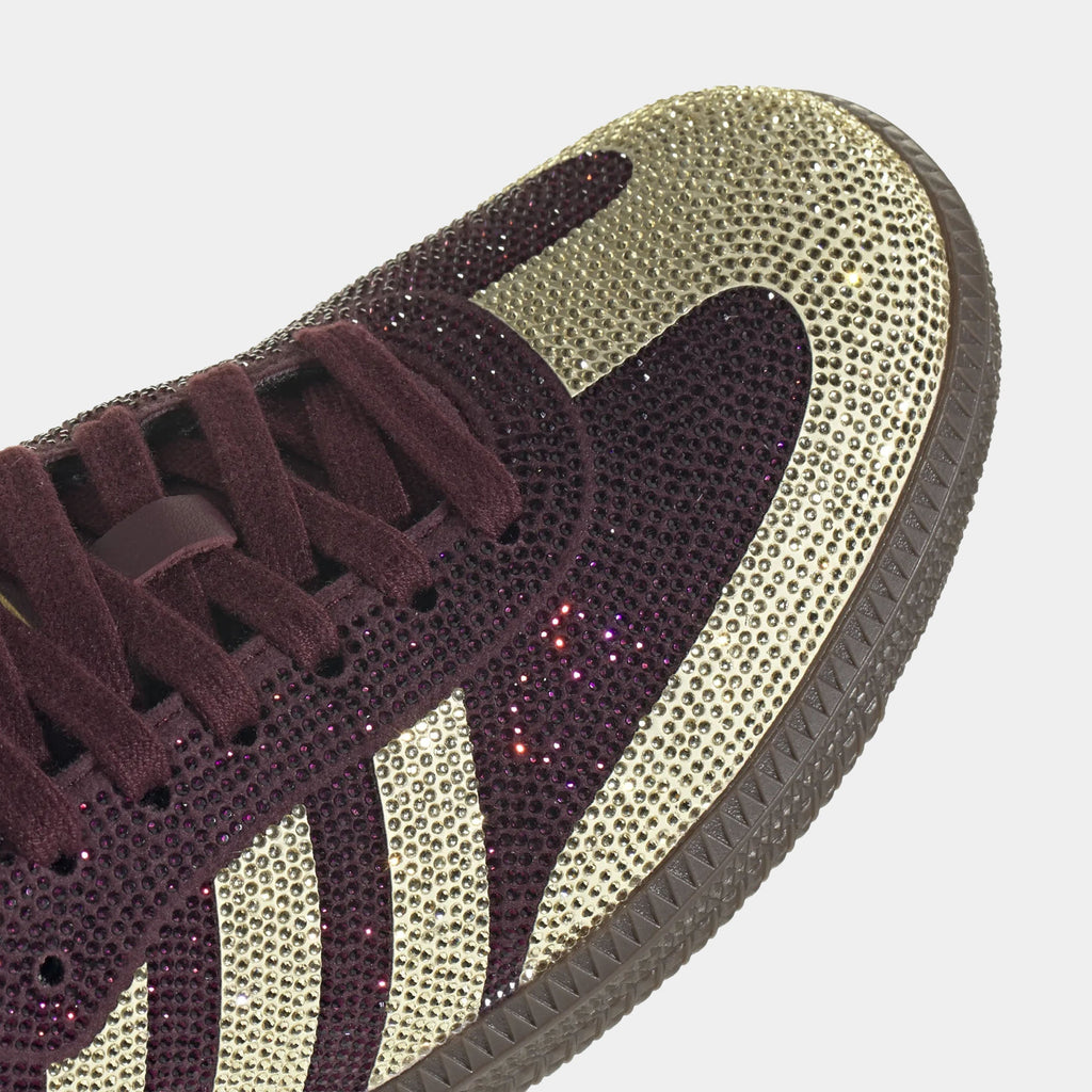 Samba OG Rhinestone Womens Lifestyle Shoes (Maroon/Warm Vanilla/Gum)