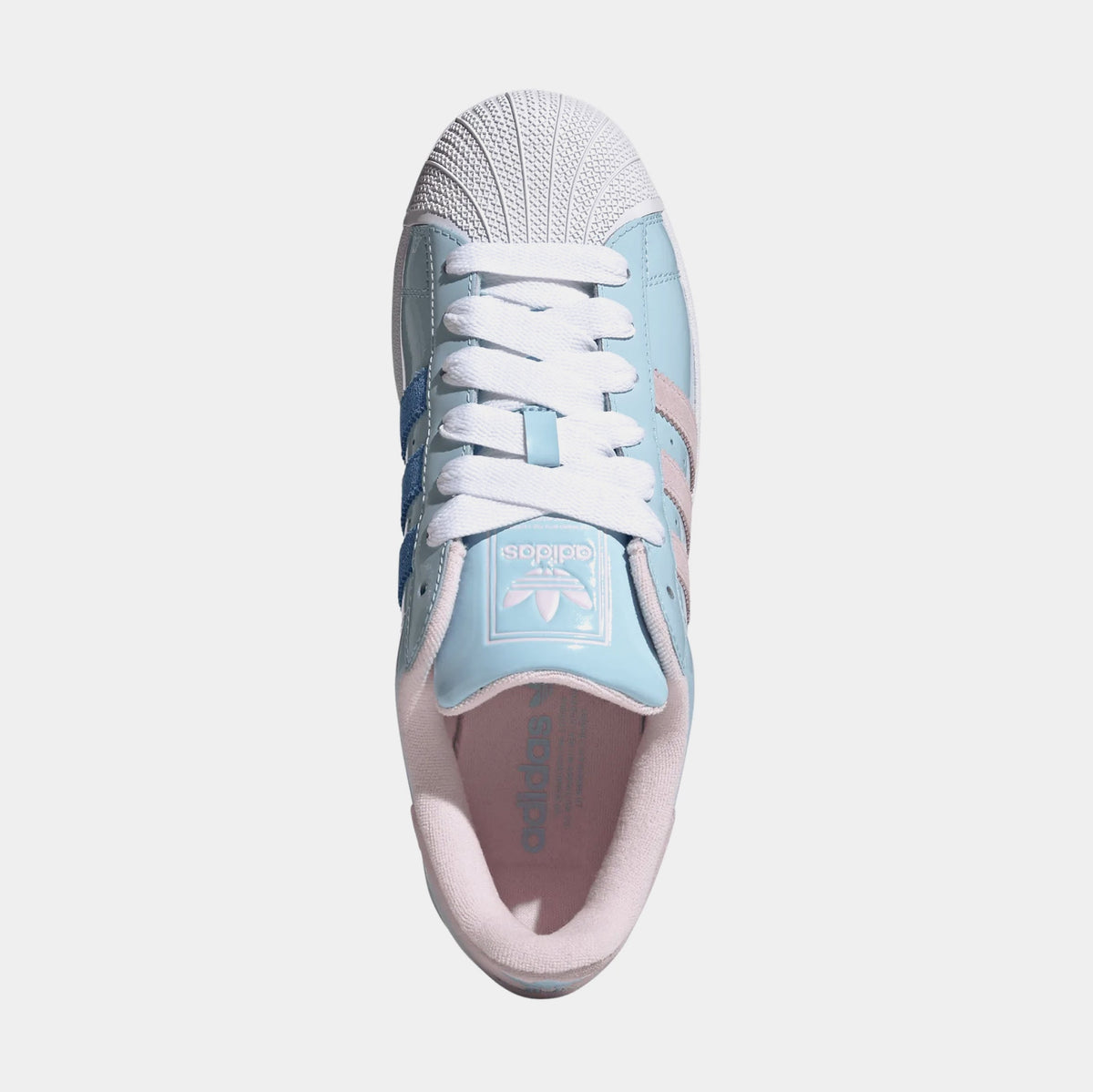 Superstar Patent Mens Lifestyle Shoes (Blue/Pink)