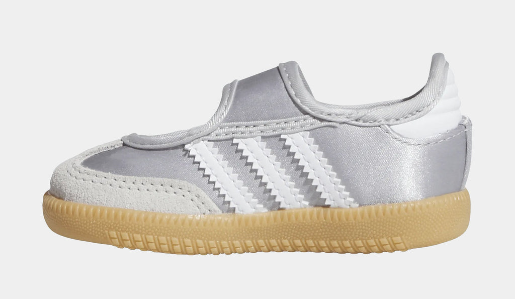 Samba Jane Infant Toddler Lifestyle Shoes (Silver Metallic/Cloud White/Gum)