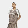 Snake Print Satin Womens Jersey (Linen/Magic Beige)