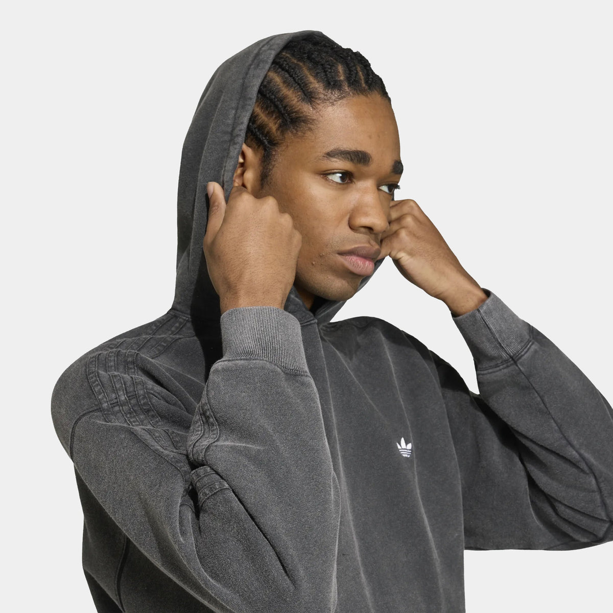 Essentials Flawed Clover Loose Mens Hoodie (Black)