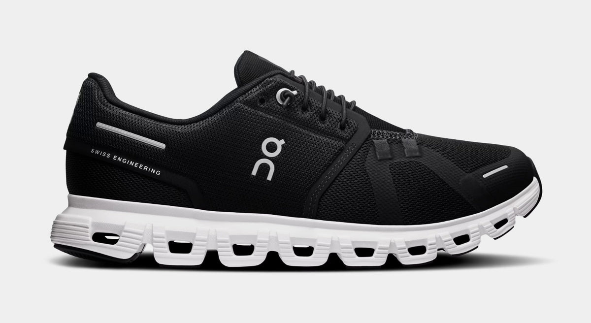 Cloud 6 Womens Running Shoes (Black/White)