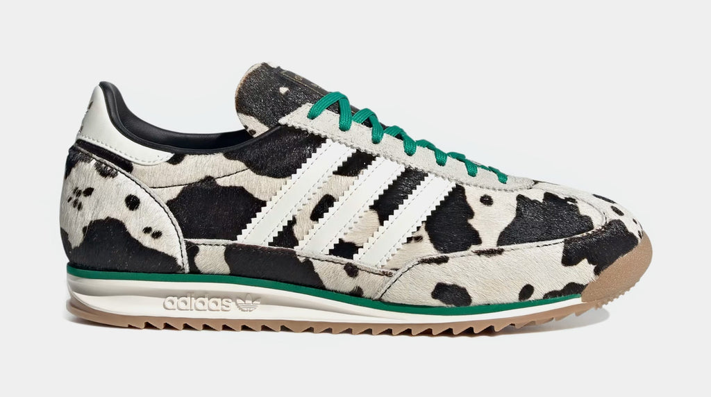 SL72 Cow Print Womens Lifestyle Shoes (Core Black/Off White/Court Green)