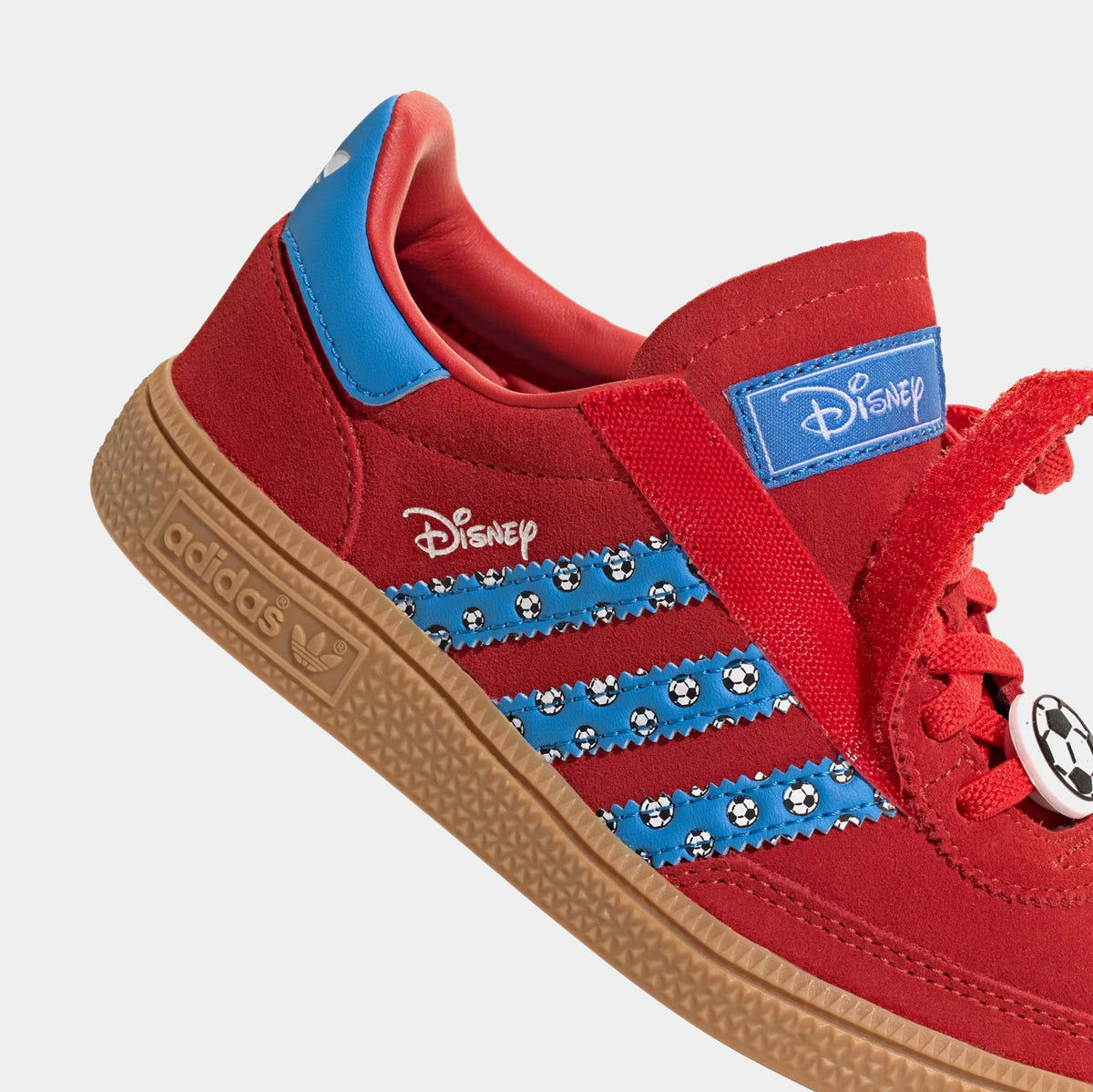 Disney Handball Spezial Comfort Closure Elastic Lace Preschool Lifestyle Shoes (Red/Lucid Ray Blue/Gum)