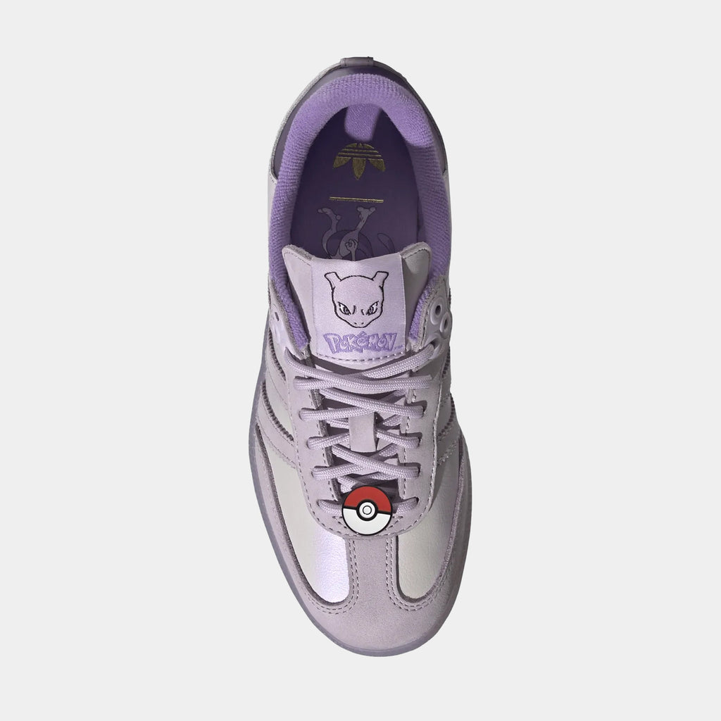 Pokemon x Adidas Samba OG Mewtwo Grade School Lifestyle Shoes (Ice Lavender/Ice Lavender/Violet Fusion)