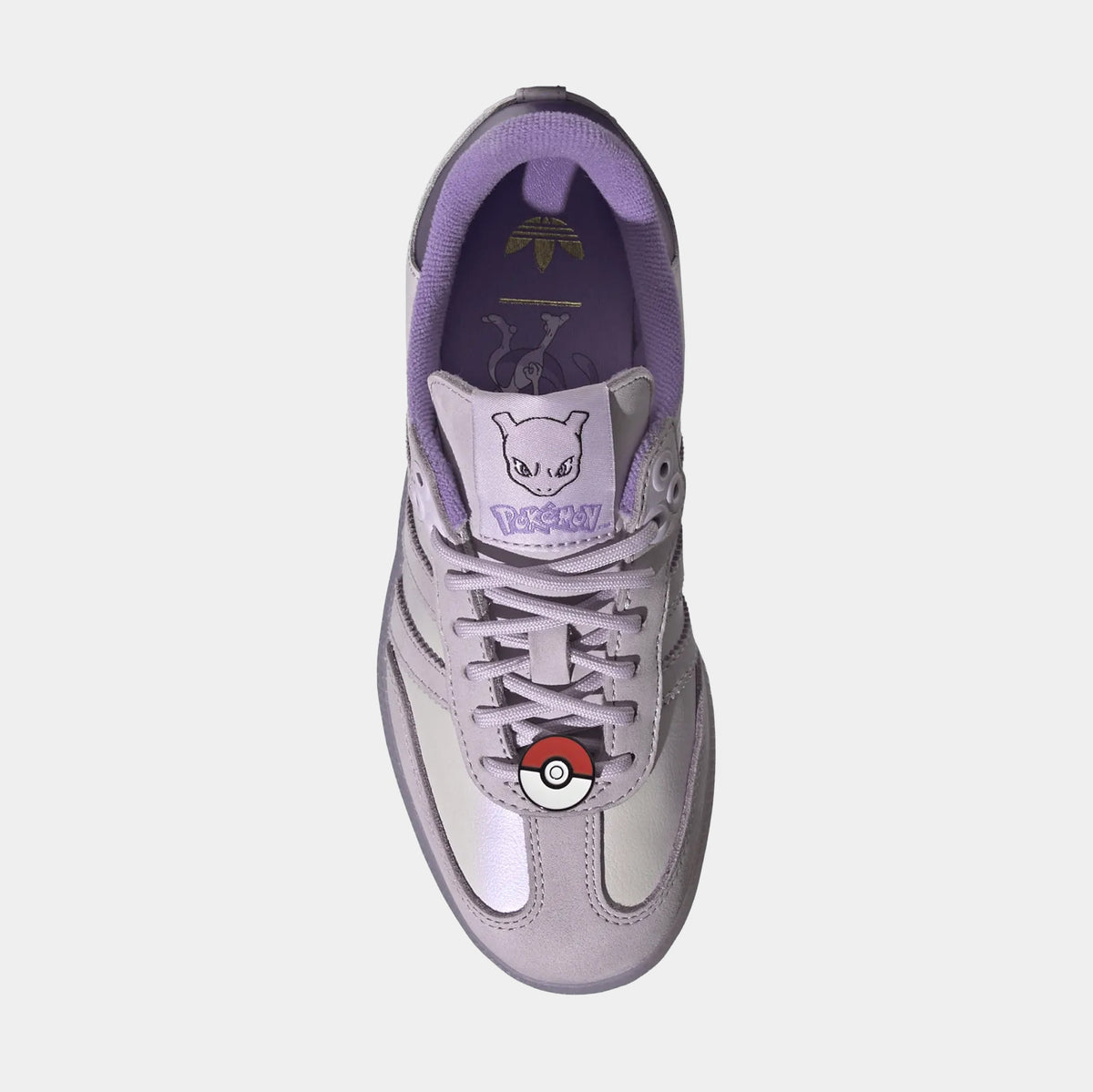 Pokemon x Adidas Samba OG Mewtwo Grade School Lifestyle Shoes (Ice Lavender/Ice Lavender/Violet Fusion)