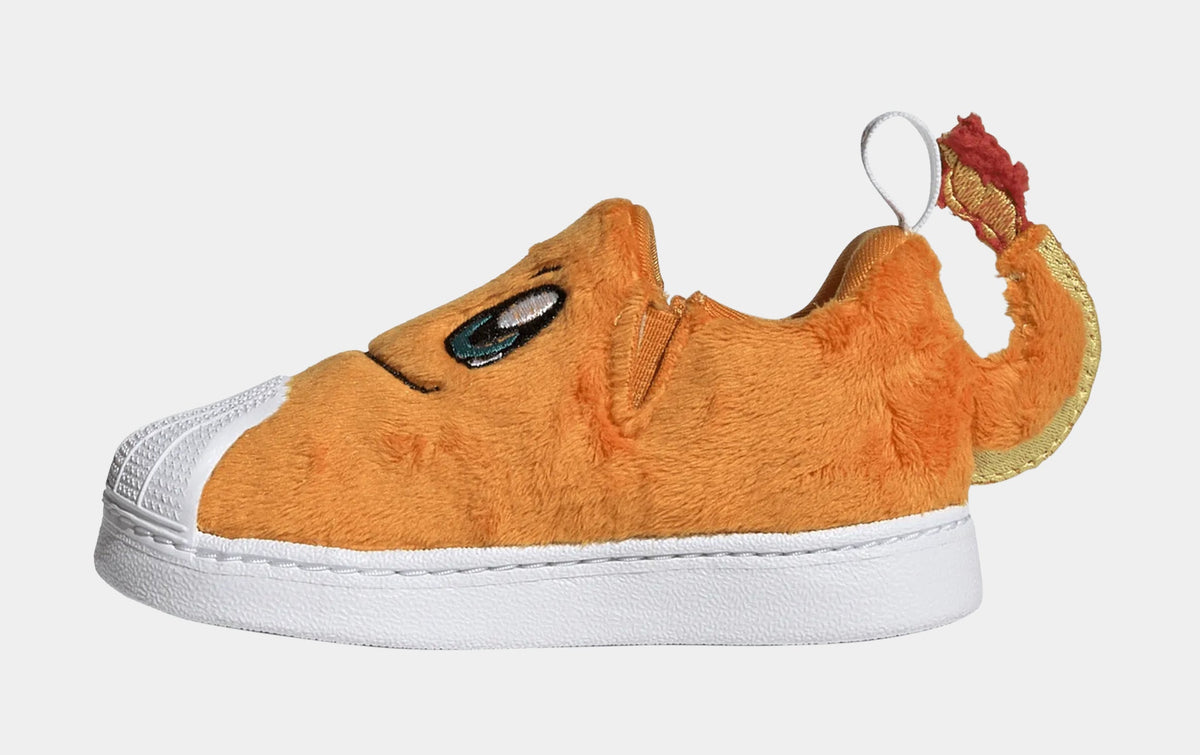 Pokemon x Adidas Superstar Quickon Charmander Infant Toddler Lifestyle Shoes (Orange/Cloud White/Equipment Green)
