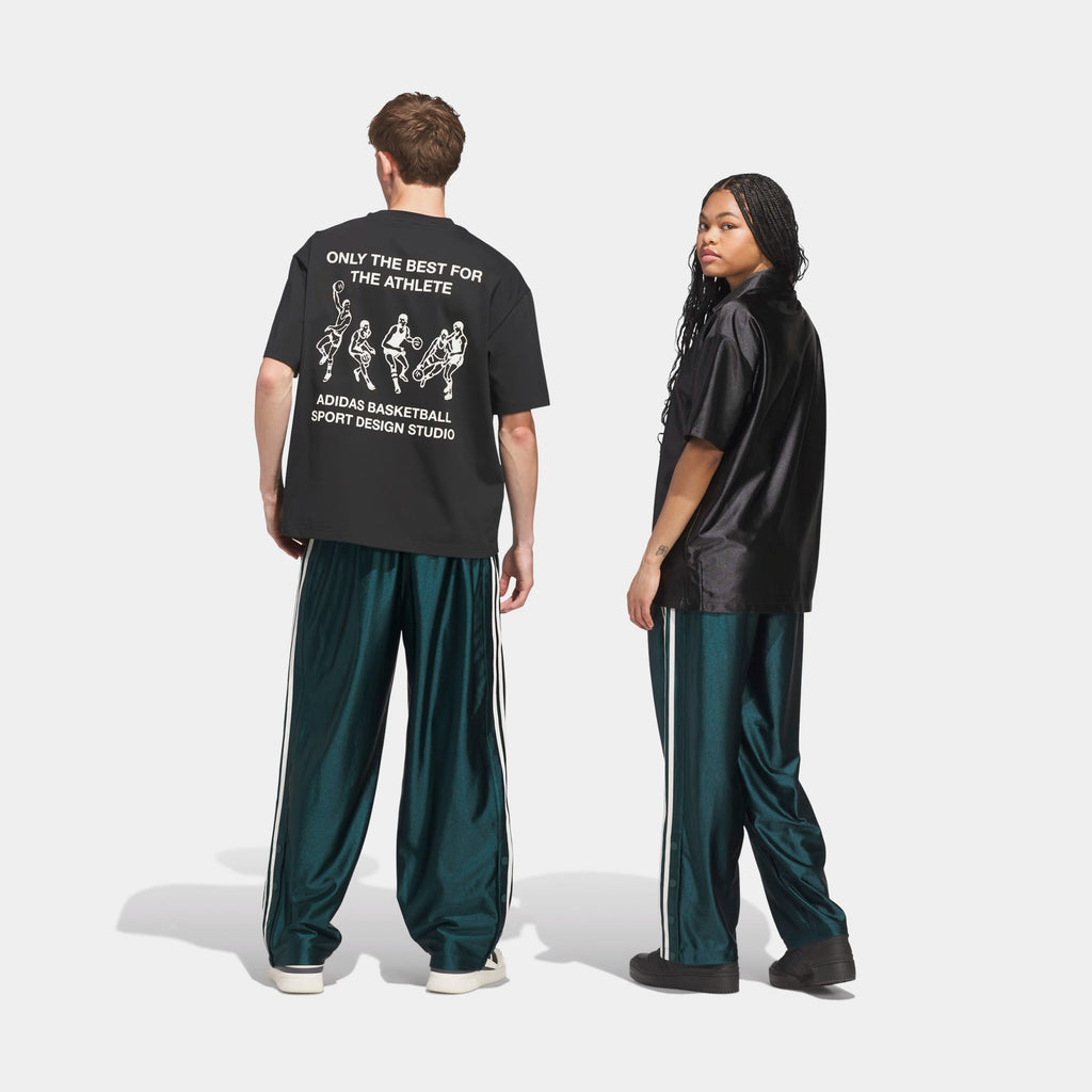Basketball Tear Away Track Mens Pants (Green/Beige)