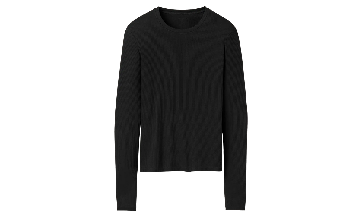 Aidelene Long Sleeve Rib Tee WMNS "Black" 1182412 BLK